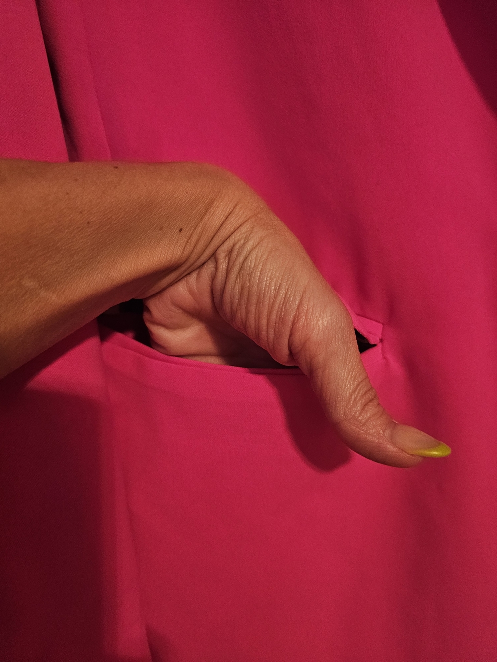 JODIFL Hot Pink Women's Blazer with Leopard Print Lining - Picture 5 of 9